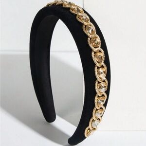 NWOT Elegant Black and Gold Headband